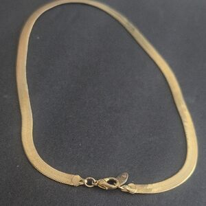 Quality Gold Tone Stefano Herringbone Necklace